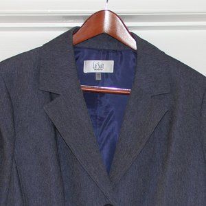 Le Suit Women's Dark Navy 2-Pc Pant Suit - 18W NWT